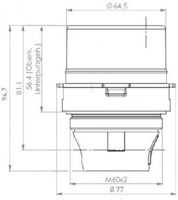DELTAMESS / DITECH Messkapsel kalt/warm für DM1 Q3 2,5 T30 smart i OMS DT2854