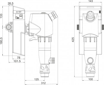 DITECH Hauswasserstation mit Adapter auf Leckageschutzmodul DT3602