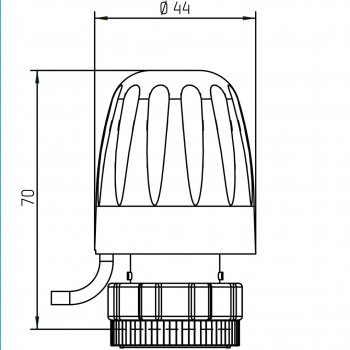Taconova Stellantrieb TOPDRIVE NC M 28 x 1,5 Elektrothermisch 230 V für Herz (RV 57) 257.2058.000