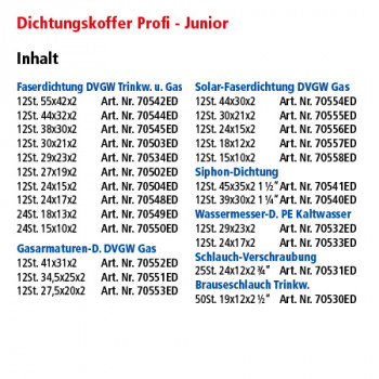 AIRFIT Universal-Dichtungskoffer JUNIOR Heizung-Sanitär-Solar-Gas 324-teilig 70003DK