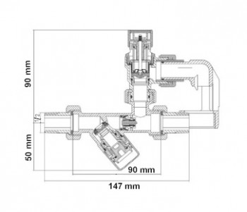 SYR Sicherheitsgruppe 24 SYRoblock DN 15, 1/2", 6 bar, rohgelb