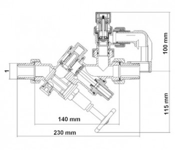 SYR Sicherheitsgruppe 24 SYRoblock DN 20, 1" Gewinde, 6 bar, rohgelb