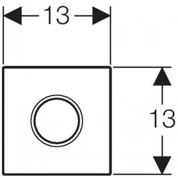 Geberit HyTronic Urinalsteuerung berührungslos, Infrarot/Netz, Design Sigma01, seidenglanz-verchromt