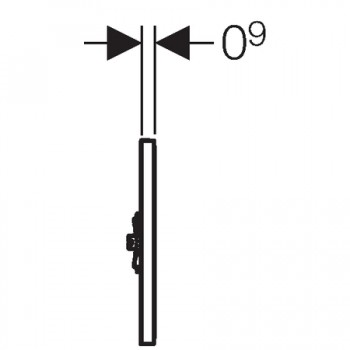 Geberit HyTronic Urinalsteuerung berührungslos, Infrarot/Netz, Design Sigma01, seidenglanz-verchromt