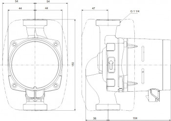 GRUNDFOS ALPHA1 Umwälzpumpe Edelstahl 20-40 N, 3/4" x 150 mm, 230 V 99452324