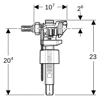 Geberit Typ 383 Füllventil für Aufputzspülkästen 240700005