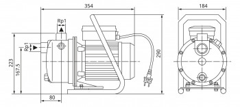 WILO Hochdruck-Kreiselpumpe Jet WJ 203 (1x230 V) 4262913