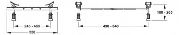 MEPA Badewannenfuss, Typ WSuni Länge verstellbar 245 - 480 mm 110015