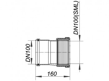 DALLMER Übergangsverbinder SML/HT DN 100/100