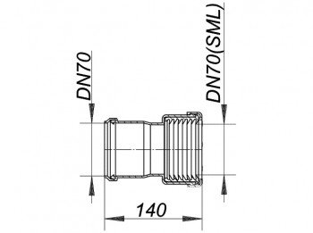 DALLMER Übergangsverbinder SML/HT DN 75/75