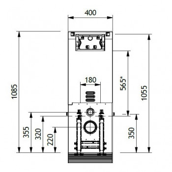 GRUMBACH Eck-WC-Stein 1080 mm für Geberit 1301.III