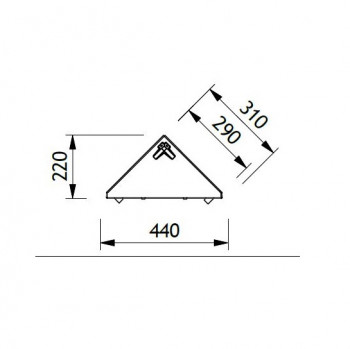 GRUMBACH Eck-WC-Stein 1080 mm für Geberit 1301.III