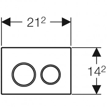 Geberit Omega20 Betätigungsplatte, 2-Mengenspülung, weiß/glanzchrom