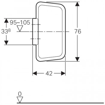 Geberit Urinal-Trennwand weiss 76 cm x 42 cm