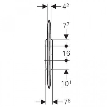 Geberit Urinal-Trennwand weiss 76 cm x 42 cm