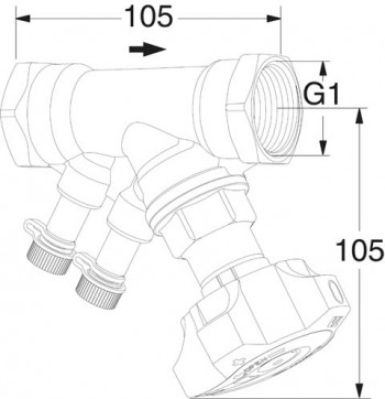 Heimeier TA Strangregulierventil STAD, 1" ohne Entleerung