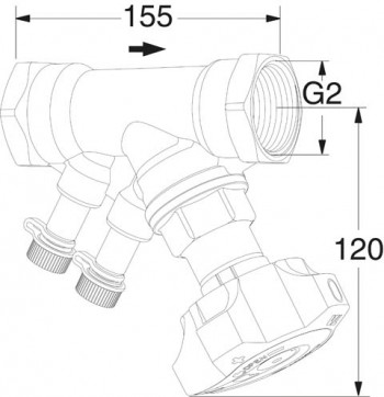 Heimeier TA Strangregulierventil STAD, 2" ohne Entleerung