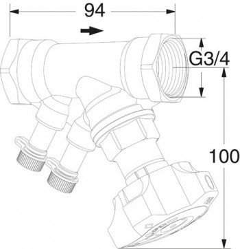 Heimeier TA Strangregulierventil STAD, 3/4" ohne Entleerung