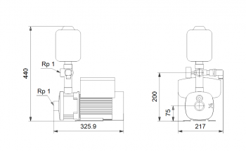 Grundfos Druckerhöhungsanlage Multi-E CMBE1-44 IUCCDA Nr. 98374697