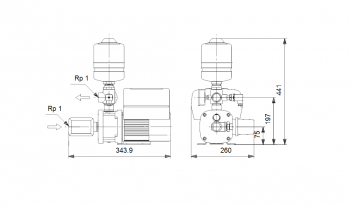 Grundfos Druckerhöhungsanlage Hydro Mono CMBE3-62 IUCCDA, Trinkwasser, Nr. 98563709