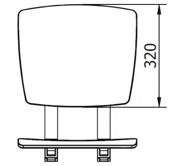 DIANA C100 Wandklappsitz weiß Ausladung 408 mm, weiß