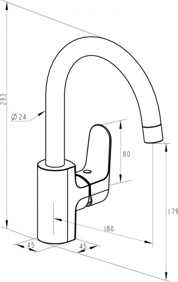 DIANA K100 Küchenarmatur Niederdruck, chrom neu