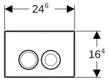 Geberit DELTA25 Betätigungsplatte  für 2-Mengen-Spülung rund/weiß