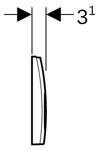 Geberit DELTA25 Betätigungsplatte  für 2-Mengen-Spülung rund/weiß