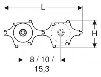 GEBERIT FlowFit Anschlussset gerade für MeplFix 1/2" x 1/2"