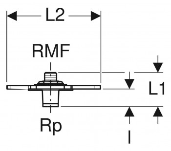 GEBERIT FlowFit Anschlussset gerade für MeplFix 1/2" x 1/2"