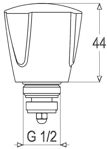 Schulte Heinrich Sanitär Oberteil, G 1/2", kalt, Metallgriff