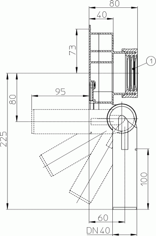 Hutterer & Lechner HL430/40 Urinal-Absaugsifon DN40