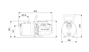 Grundfos Gartenpumpe JP 4-54, 99458768