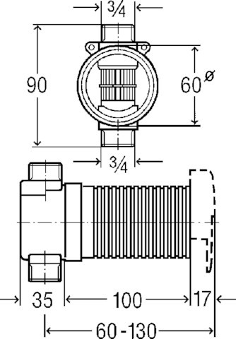 Viega UP-Rohrunterbrecher 3/4", Aufsatz Kunststoff, Modell 6161.81