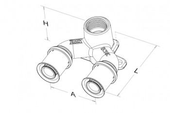 ROTH RIS MS-U-Wandscheibe 17 x 1/2" x 17 mm, inkl. 2 Presshülsen