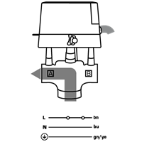 ESBE Zonenventil 3-Wege, motorisch ZRS234, DN 25, Kvs 5.7, 43123300