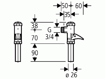 Grohe/Dal Automatic WC-Druckspüler DN 20