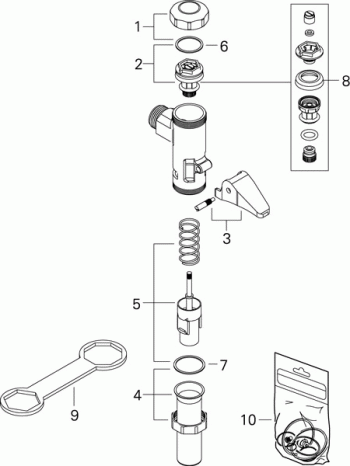 Grohe/Dal Automatic WC-Druckspüler DN 20