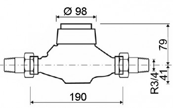 Mehrstrahl Haus-Wasserzähler Kaltwasser DN 20