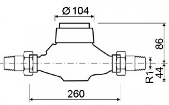 Mehrstrahl Haus-Wasserzähler Kaltwasser DN25