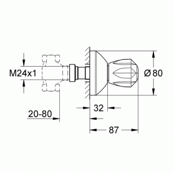 Grohe UP-Fertigset Atlanta Warmwasser