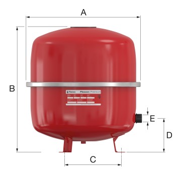 Flamco Flexcon Premium Membran-Ausdehnungsgefäß 50 Liter, 2.5bar, 3/4"AG