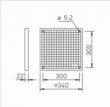 HELIOS Lüftungsgitter G315