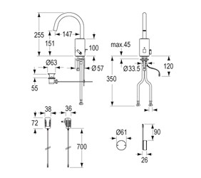 IQUA / Conti loopino Waschtischarmatur G10, Infrarot-Sensor, Batteriebetrieben chrom