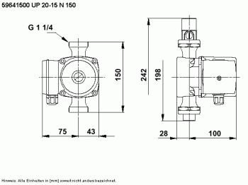 Grundfos UP 20-15N 230 V 3/4"