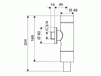 Schell WC-Druckspüler Schellomat Basic DN 20