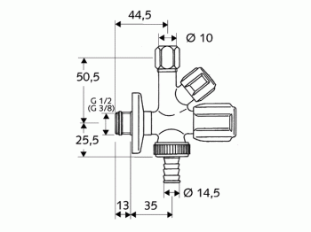 Schell Kombi-Eckventil Comfort 1/2"