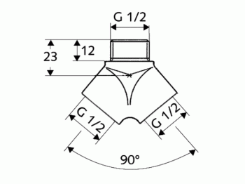 Gabelstück 1/2"