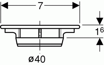 Geberit Wings Ablaufabdeckung D52 verchromt