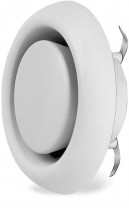 HELIOS Tellerventil schallgedämpft KTVA 100 für Rohr dm 100 mm, KS weiß 00941